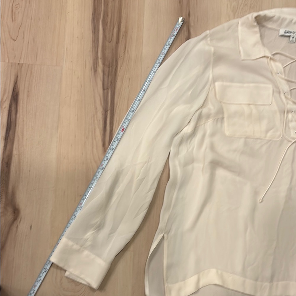 Elizabeth and James Silk Lace-Up Blouse - Picture 5 of 10
